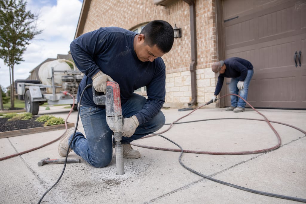 Drilling holes photo